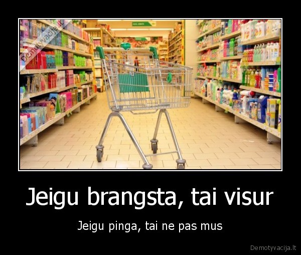 Jeigu brangsta, tai visur