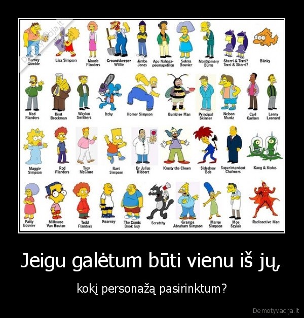 Jeigu galėtum būti vienu iš jų,