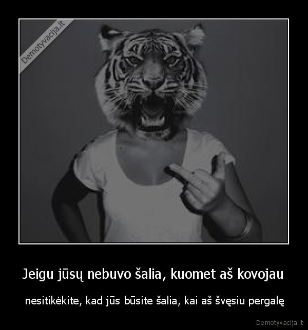 Jeigu jūsų nebuvo šalia, kuomet aš kovojau