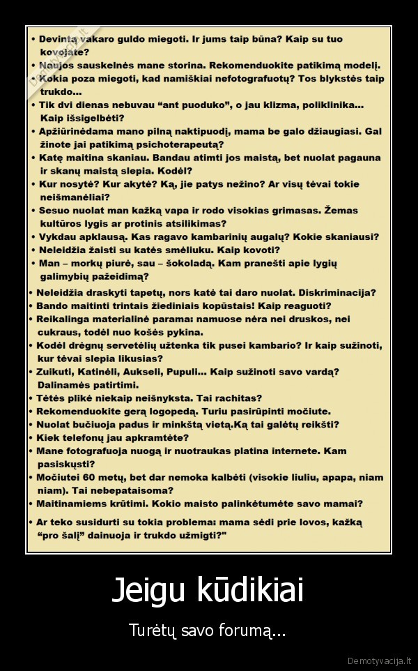 Jeigu kūdikiai