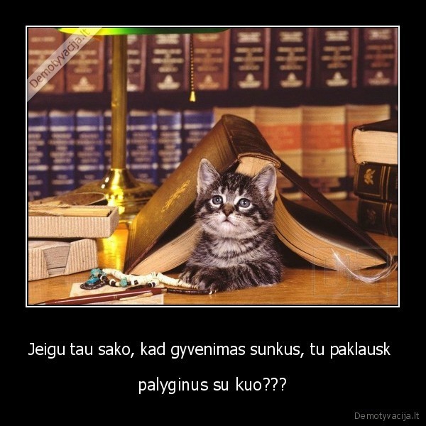 Jeigu tau sako, kad gyvenimas sunkus,