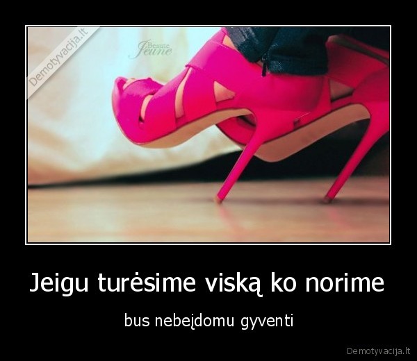 Jeigu turėsime viską ko norime