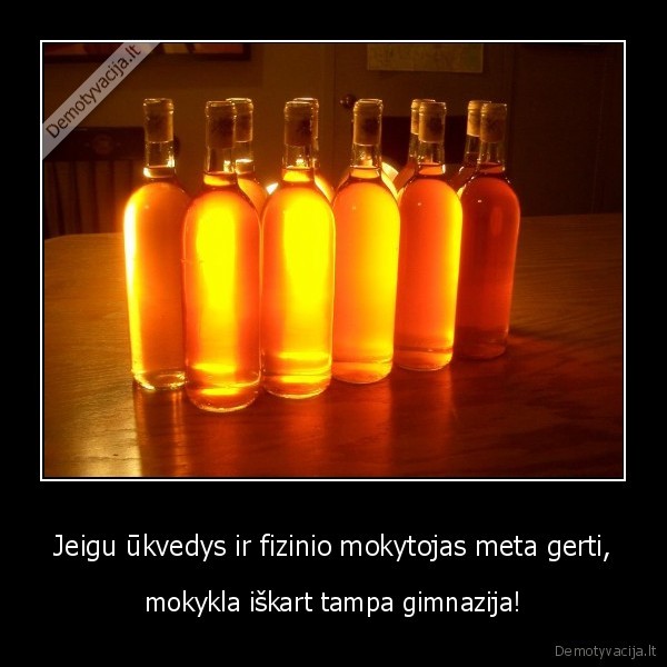 Jeigu ūkvedys ir fizinio mokytojas meta gerti,