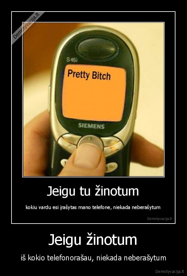 Jeigu žinotum