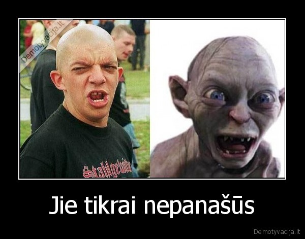 Jie tikrai nepanašūs