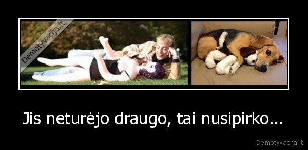 Jis neturėjo draugo, tai nusipirko...
