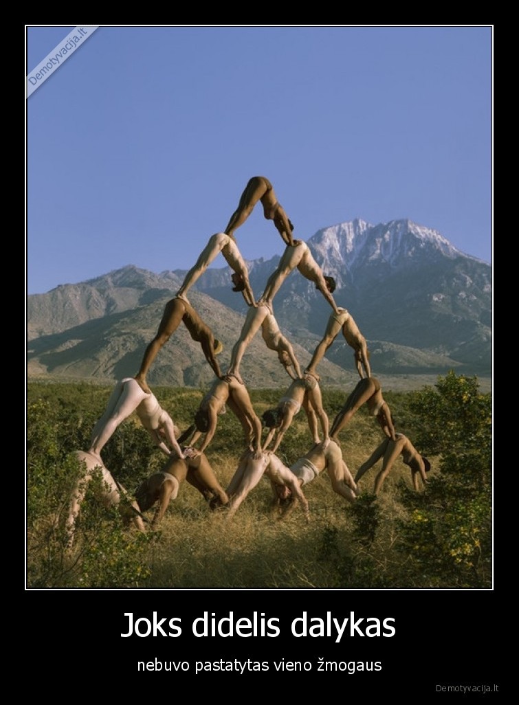 vienas,komanda,stipru