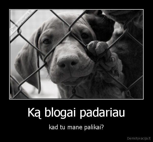 Ką blogai padariau