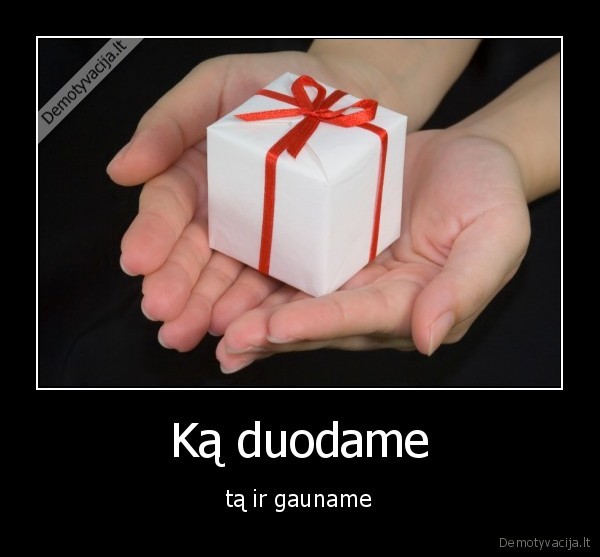 Ką duodame