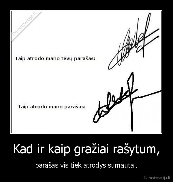 Kad ir kaip gražiai rašytum,