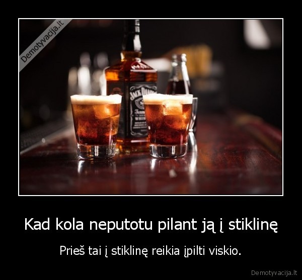 viskis, su, kola