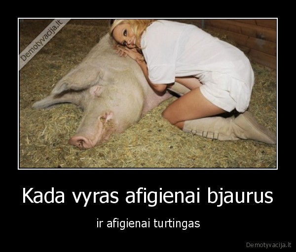 vyras,kiaule,turtai
