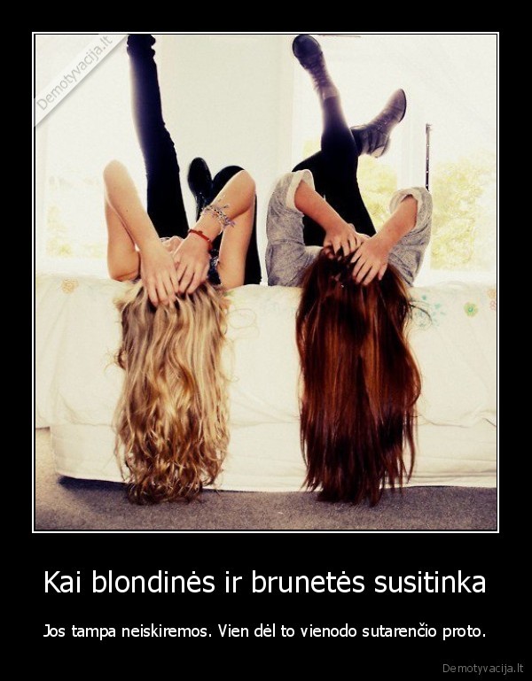 Kai blondinės ir brunetės susitinka