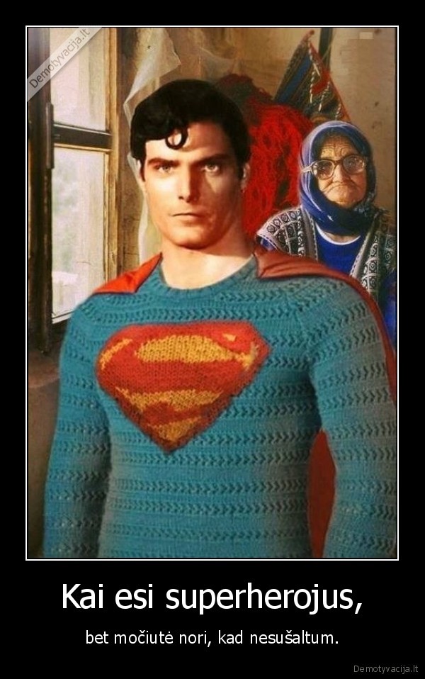 superherojus,supermenas,megztas, kostiumas
