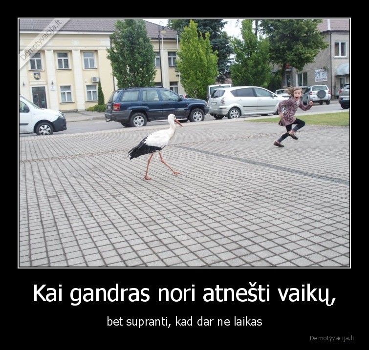 gandras,vaikas,mergaite