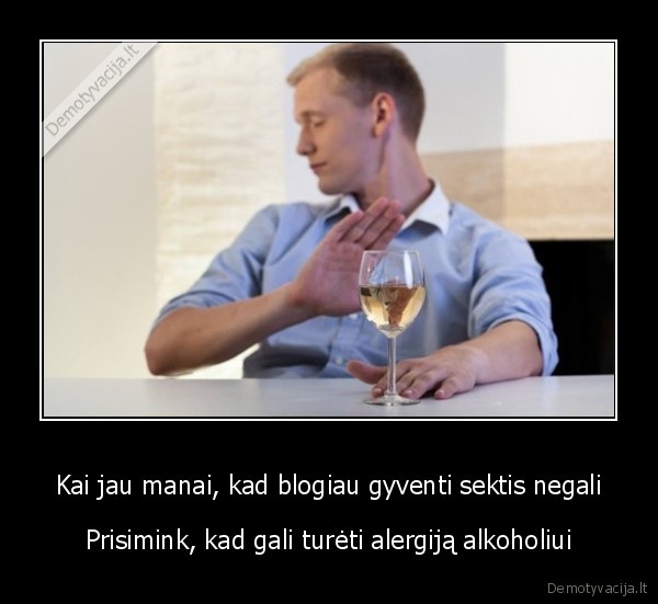 alergiskas, alkoholiui