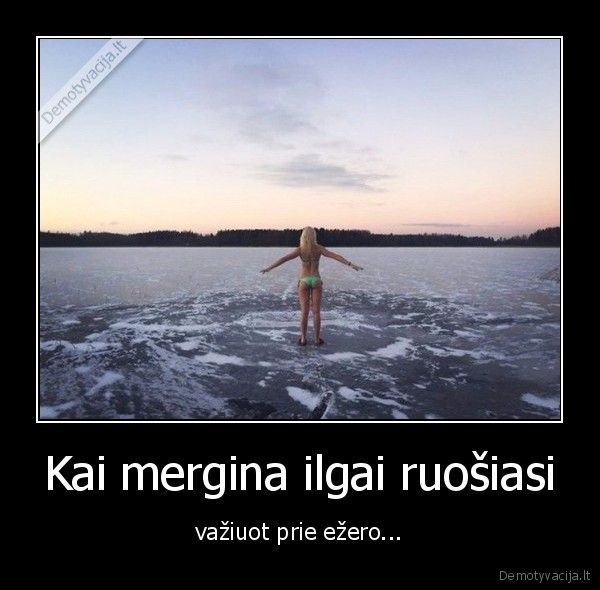 ezeras,mergina
