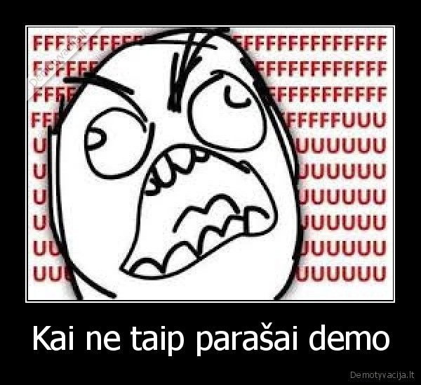 demo,parasyti,klaidingai