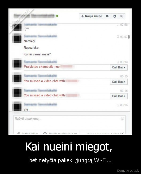 Kai nueini miegot, 