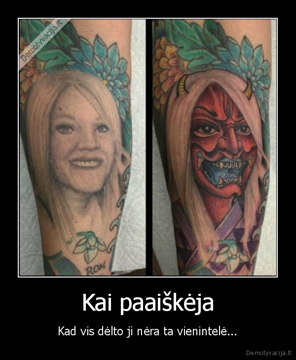 skyrybos,buvusi, mergina,tatuiruote