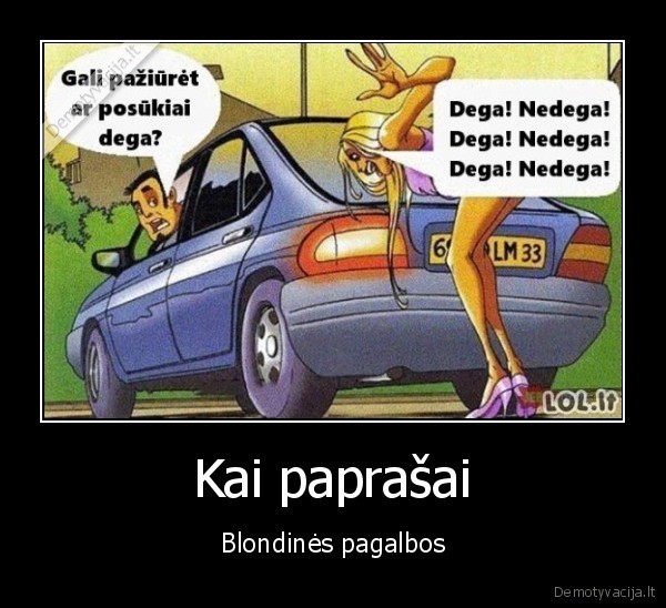 posukiai,blondine, padeda