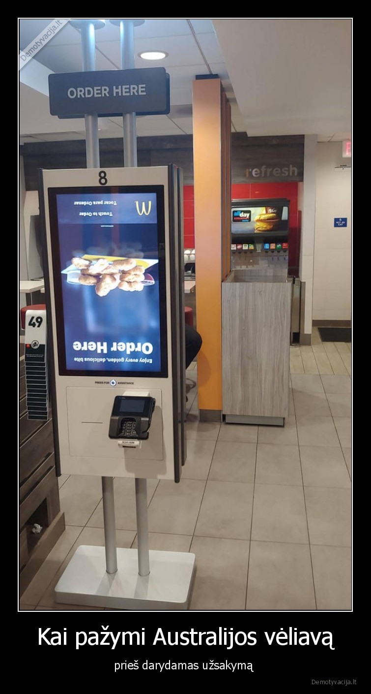 australija,mcdonalds,uzsakymas