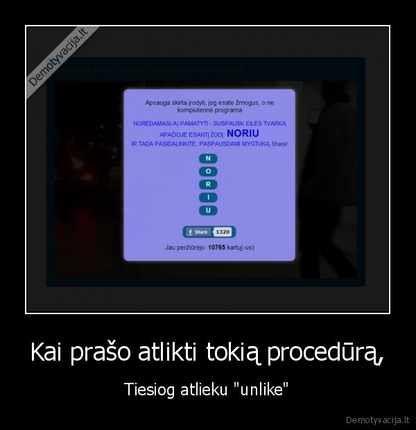 Kai prašo atlikti tokią procedūrą,