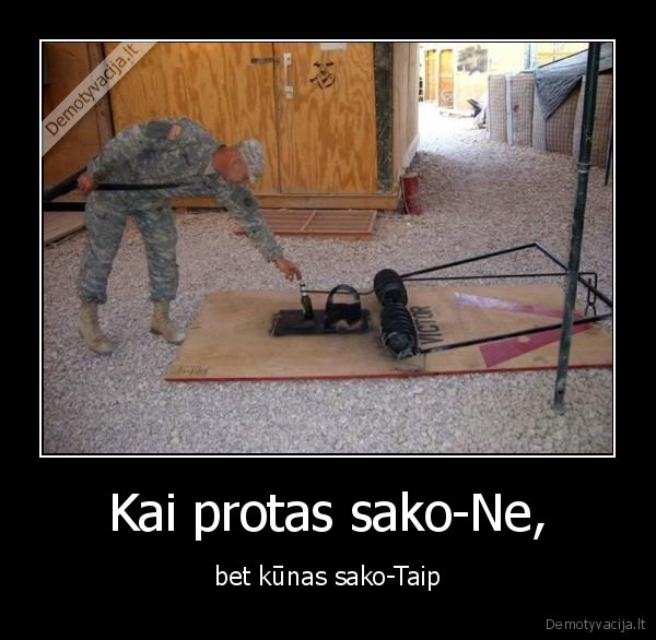 Kai protas sako-Ne,