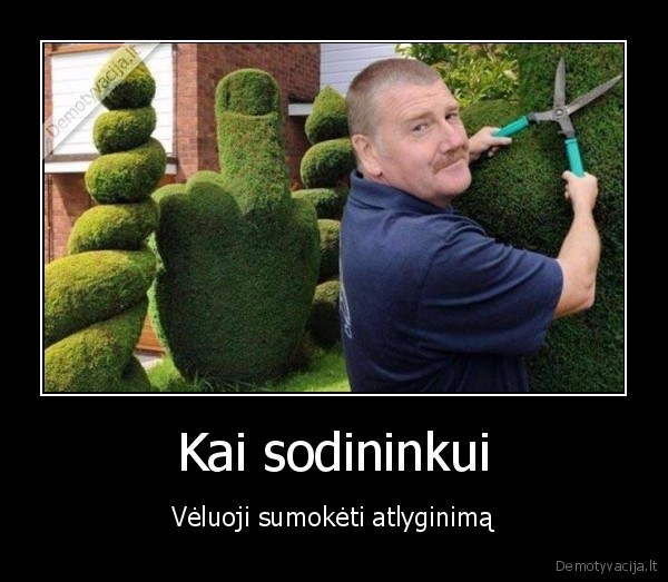sodininkas,krumu, apkarpymas