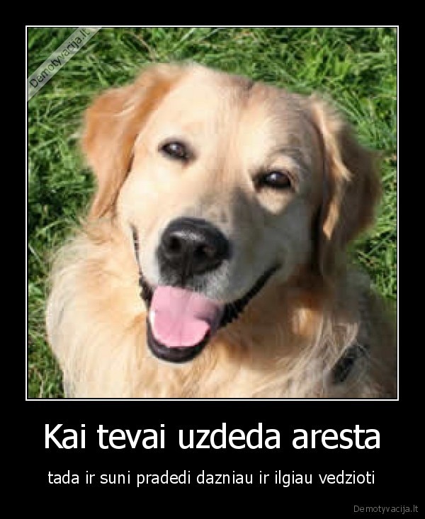 Kai tevai uzdeda aresta