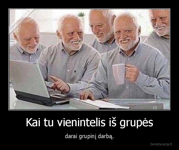 grupinis, darbas,mokslai,senis