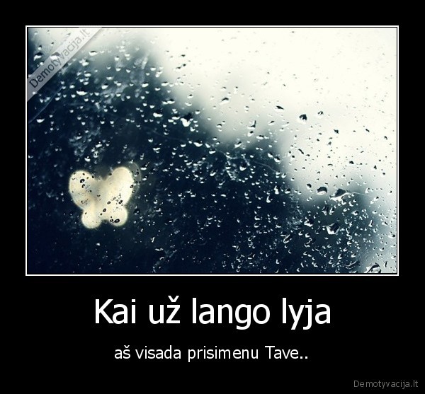 Kai už lango lyja