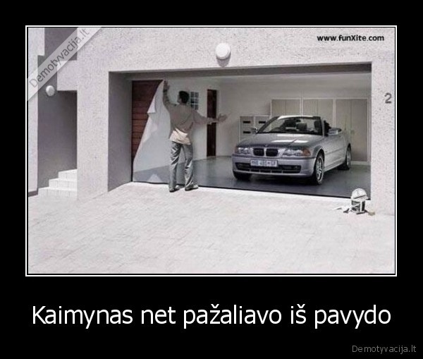 Kaimynas net pažaliavo iš pavydo