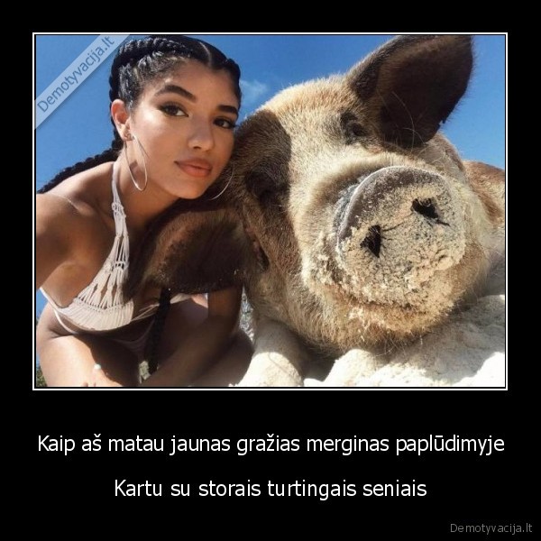 mergina,kiaule