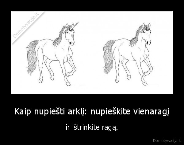 arklys,vienaragis,piesimas,ragas