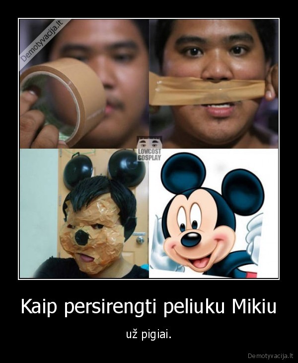 peliukas, mikis,persirengimas