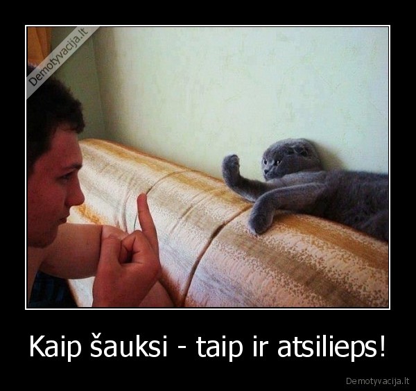 Kaip šauksi - taip ir atsilieps!