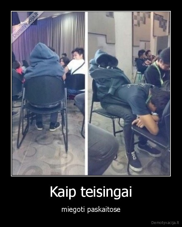paskaitos,miegas,studentai