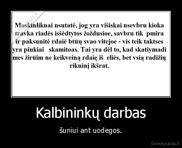 Kalbininkų darbas