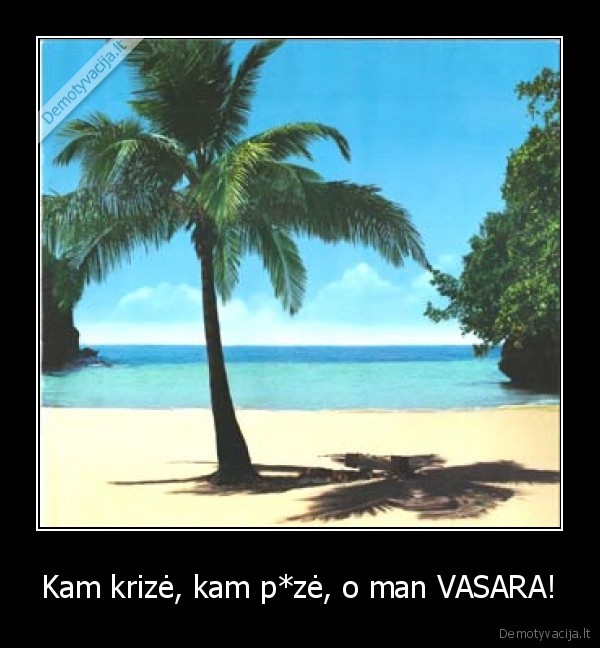 Kam krizė, kam p*zė, o man VASARA!