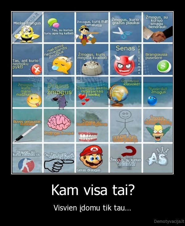 Kam visa tai?