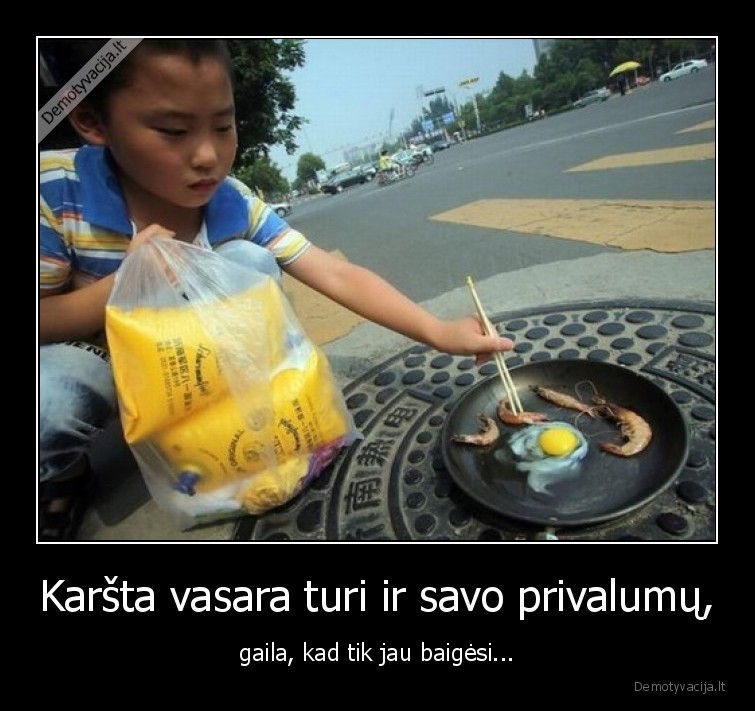 vasara,karsta,kiausiniai,vaikas