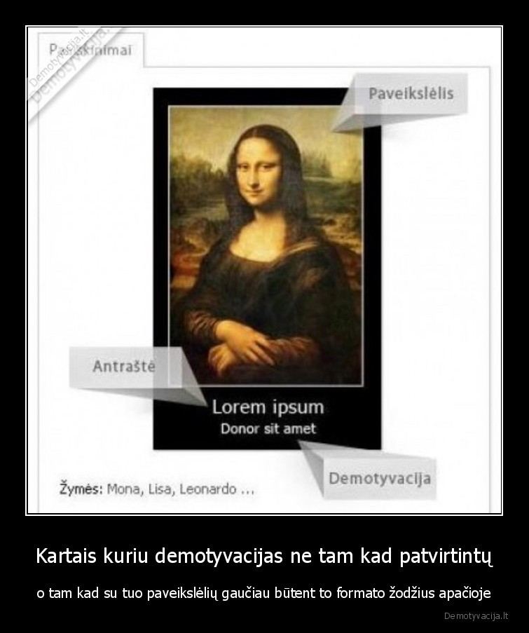 Kartais kuriu demotyvacijas ne tam kad patvirtintų