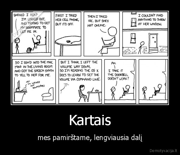 kartais, pamirstame