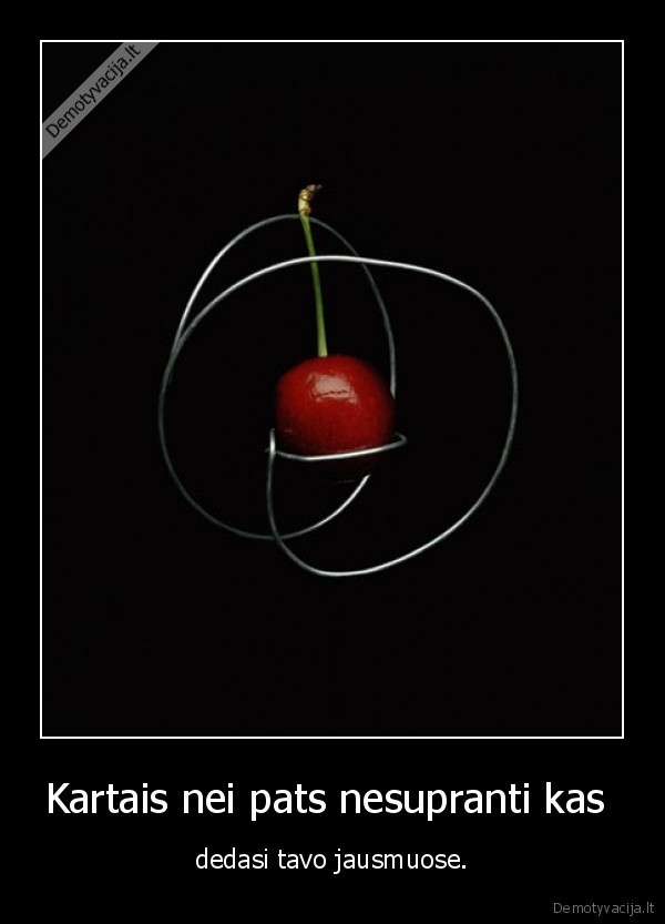 Kartais nei pats nesupranti kas 
