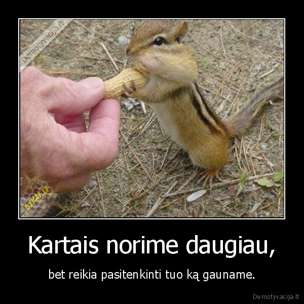Kartais norime daugiau,