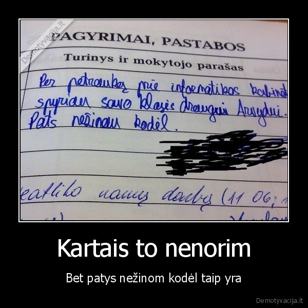 pazymiu, knygute