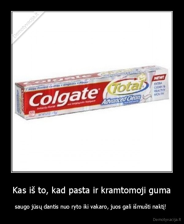 colgate, ir, dirol, neapsaugo, nuo, naktinio, ispuolio