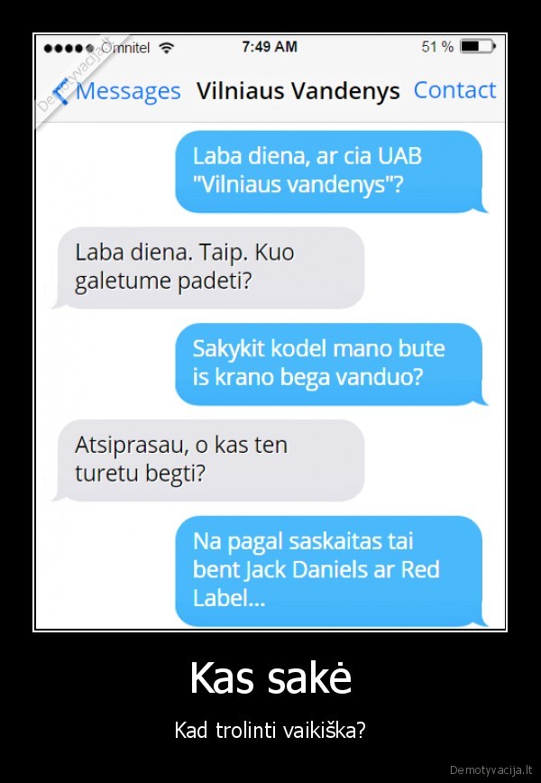 trolinimas,vilniaus, vandenys,juokinga, sms