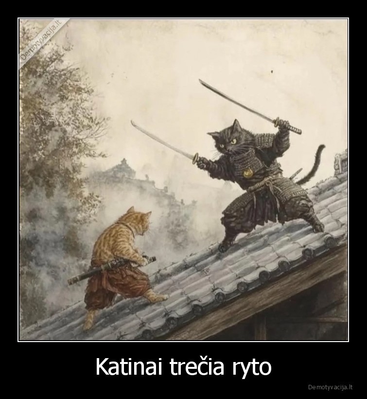 Katinai trečia ryto